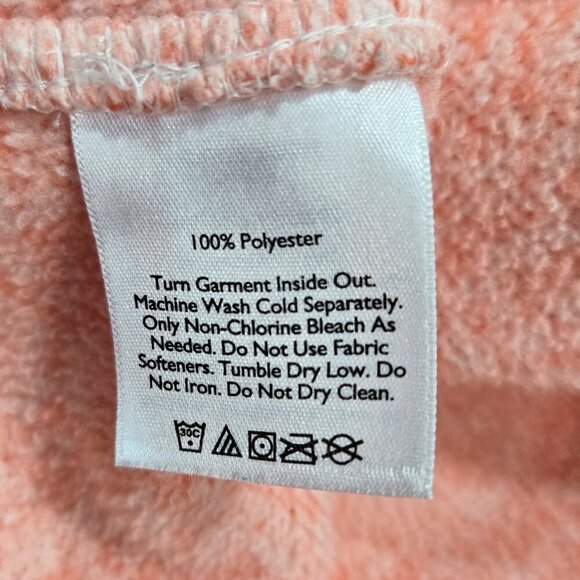 Eddie Bauer Orange White French Terry Snap Collar Sweatshirt Side Pockets Cozy - Picture 8 of 8